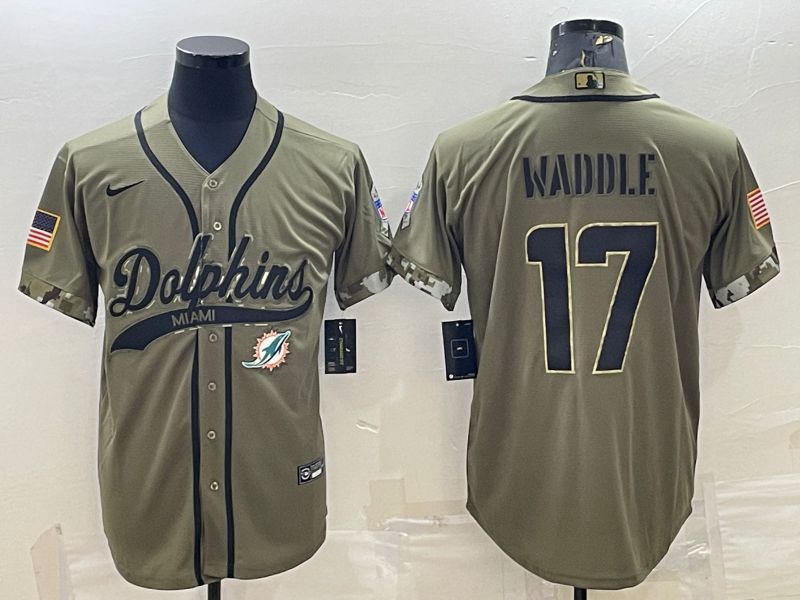 Men Miami Dolphins #17 Waddle salute green 2022 Nike Co branded NFL Jerseys->miami dolphins->NFL Jersey